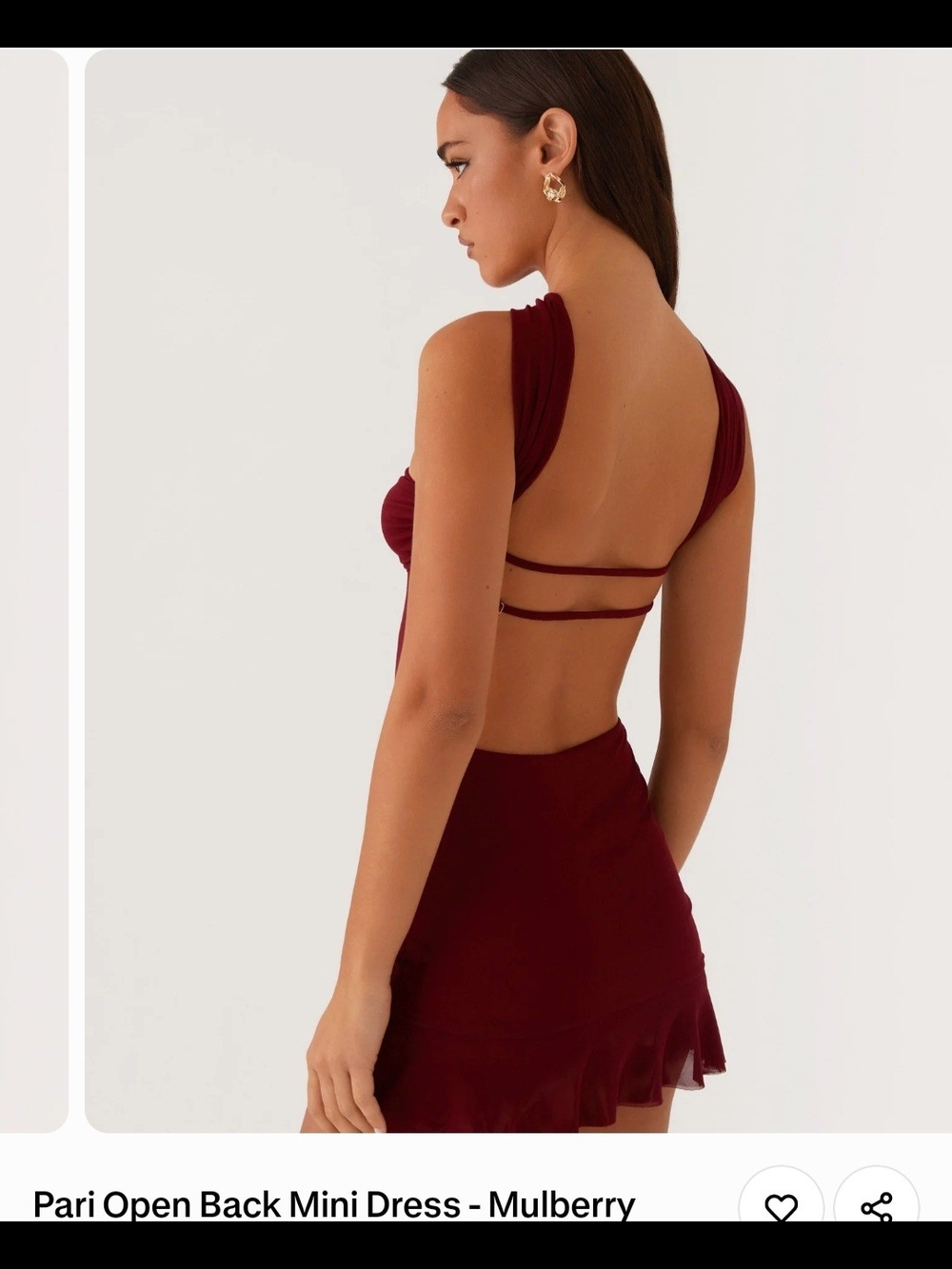 Mulberry Open-Back "Pari" Mini Dress